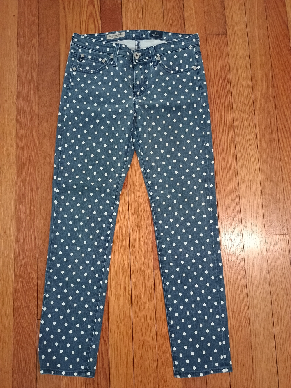 AG Adriano Goldschmied The Stevie Ankle Polka Dot Jeans Women's
